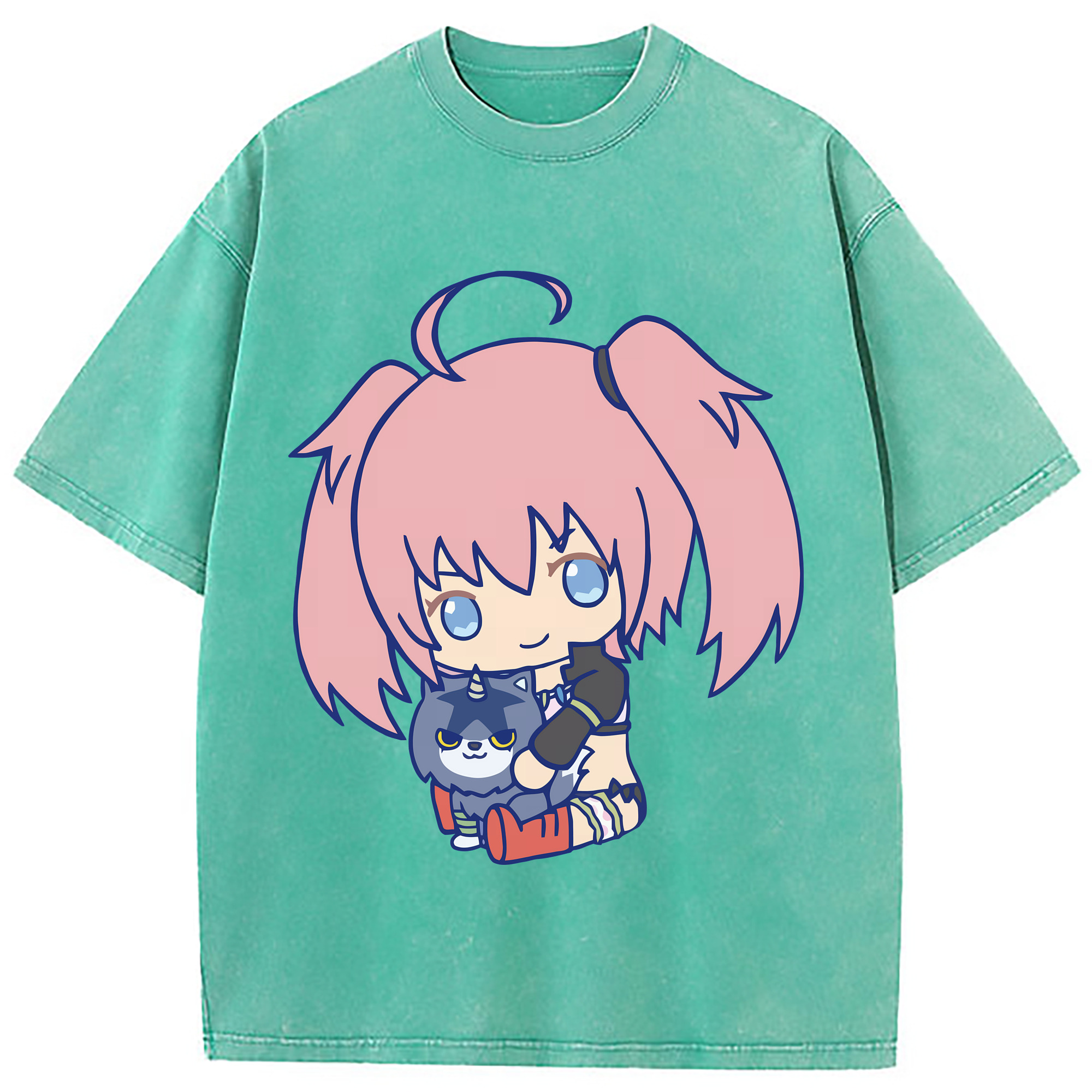 （画像用） 転スラ Regarding Reincarnated to Slime 綿100% ヴィンテージ風 半袖Tシャツ（フロントプリント）